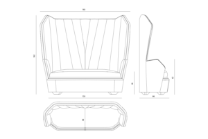 Visionnaire Hemingway Bench