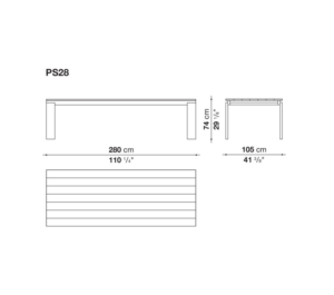 B&B Italia Parallel Structure Dining Table