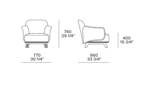 Poliform Kaori Armchair