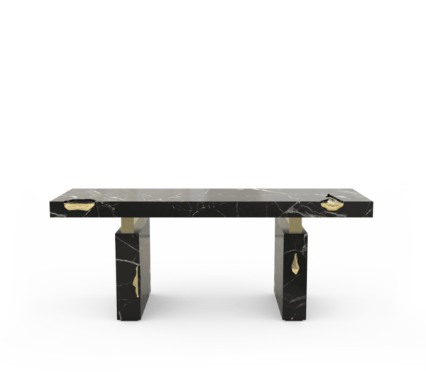 Boca Do Lo*o Empire Nero Marquina Office Desk