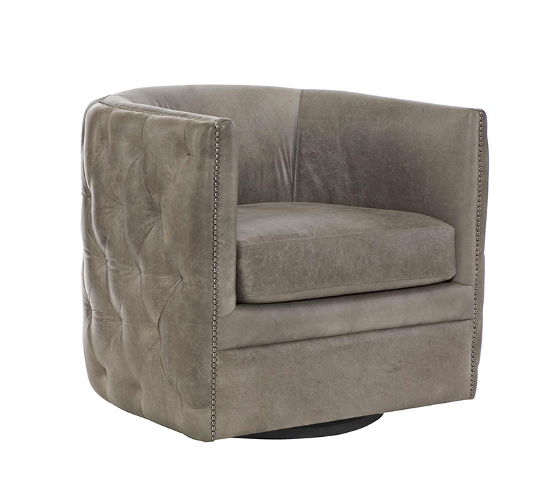 Bernhar*t Palazzo Leather Swivel Chair