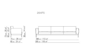 Flexform Romeo Compact Sofa