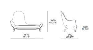 Poliform Mad Chaise Longue Armchair