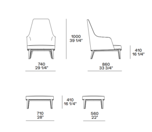 Poliform Jane Lounge Armchair