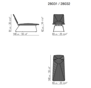 Flexform Echoes Chaise Longue