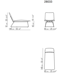 Flexform Echoes S.H. Chaise Longue