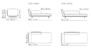 Flexform Evergreen Chaise Longue