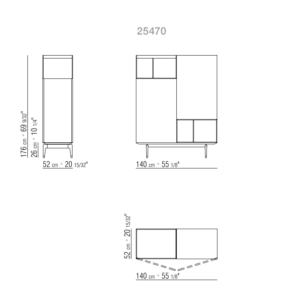 Flexform Jeremy Bookshelf