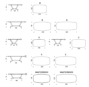 Cattelan Italia Planer Wood Dining Table