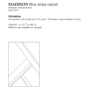 Turri Madison Blue Striped Carpet