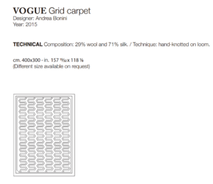 Turri Vogue Grid Carpet