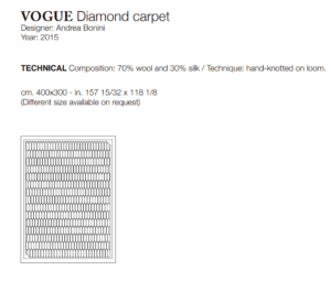 Turri Vogue Diamond Carpet