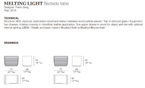 Turri Melting Light Beside Table