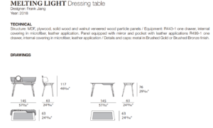 Turri Melting Light Dressing Table
