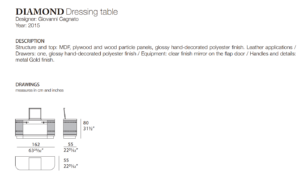 Turri Diamond Dressing Table
