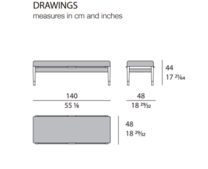 Turri Noir Bench