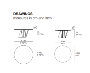 Turri Milano Round Dining Table