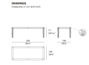 Turri Eclipse Rectangular Dining Table