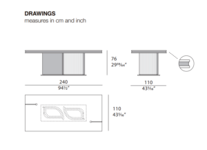 Turri Eclipse Rectangular Dining Table