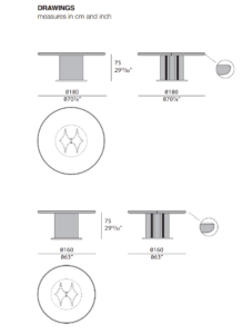 Turri Noir Round Dining Table