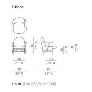 Ceccotti Collezioni T-Bone Armchair