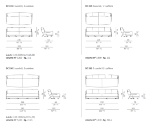 Ceccotti Collezioni DC 225/DC 290 Sofa