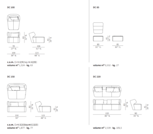 Ceccotti Collezioni DC 280/DC 220 Sofa