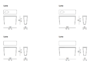 Ceccotti Collezio*i  Luna Console Table