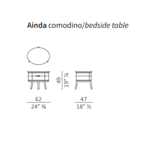 Ceccotti Collezio*i Ainda Bedside Table