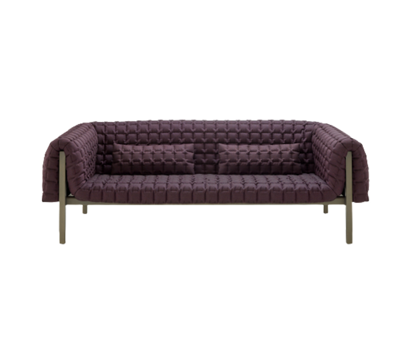 Ligne Rose*t Ruché Large Settee Low Back With 2 Lumbar Cushions