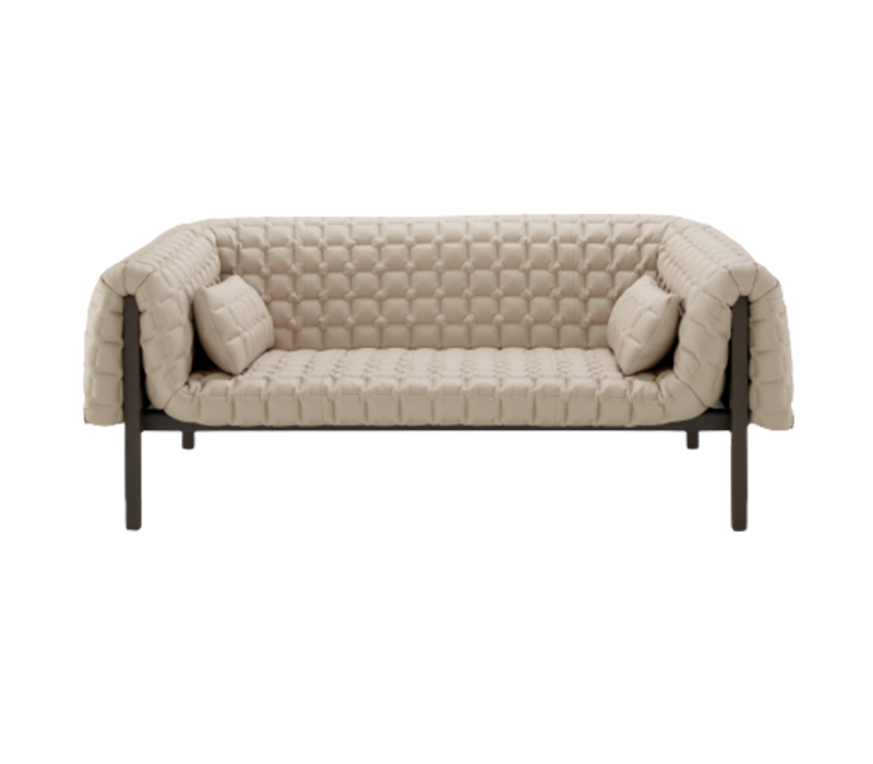 Ligne Rose*t Ruché Medium Settee Low Back With 2 Lumbar Cushions