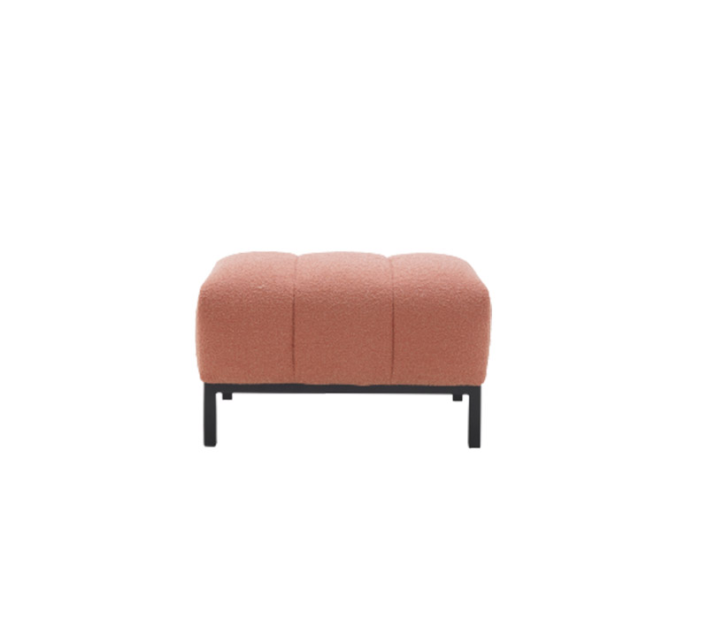 Ligne Rose*t Phileas Footstool Lacquered Metal Base