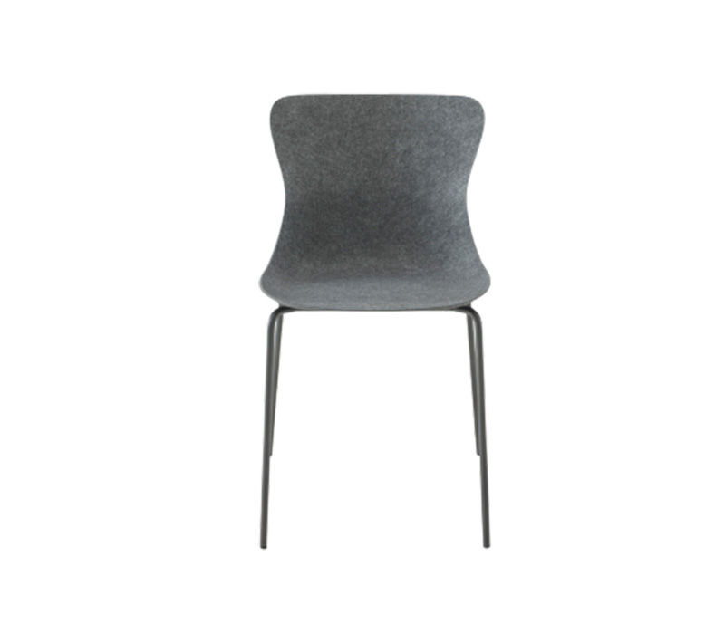 Ligne Rose*t Ettoriano Chair Anthracite Metal Base