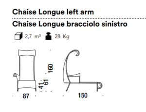 Moros*o Shadowy Chaise Longue