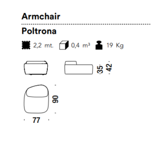 Moros*o Saruyama Island Armchair