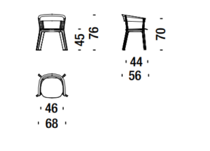 Moros*o Wood Bikini Dining Chair 