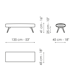 Bonald*o Saddle Bench