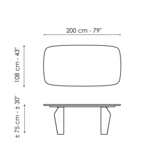 Bonald*o Flame Dining Table